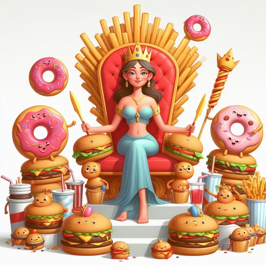 queen of junk food a lady